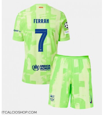 Barcelona Ferran Torres #7 Terza Maglia Bambino 2024-25 Manica Corta (+ Pantaloni corti)